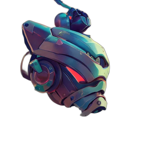 weapon, robot, mask, creature transparent PNG cut-out