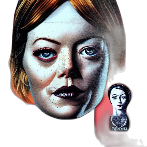 face, mask, photorealistic, comic book art transparent PNG cut-out