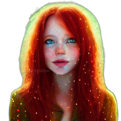 face, hair, photorealistic, fantasy art transparent PNG cut-out