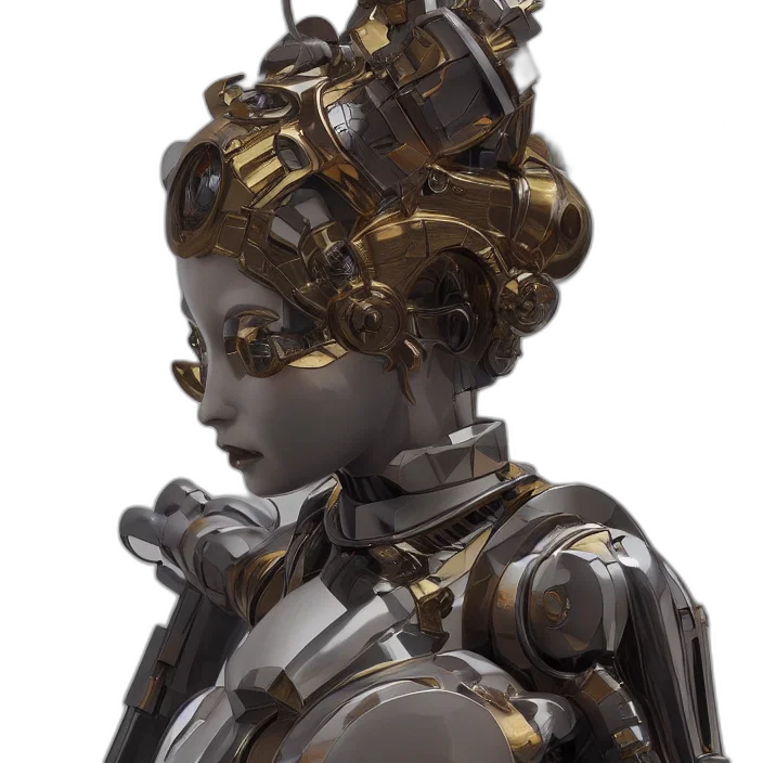 robot, crown, face, mask transparent PNG cut-out