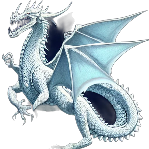 dragon, animal, creature, staff transparent PNG cut-out