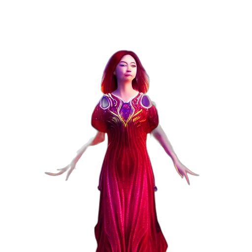 dress, concept art, fantasy art, 3d render transparent PNG cut-out