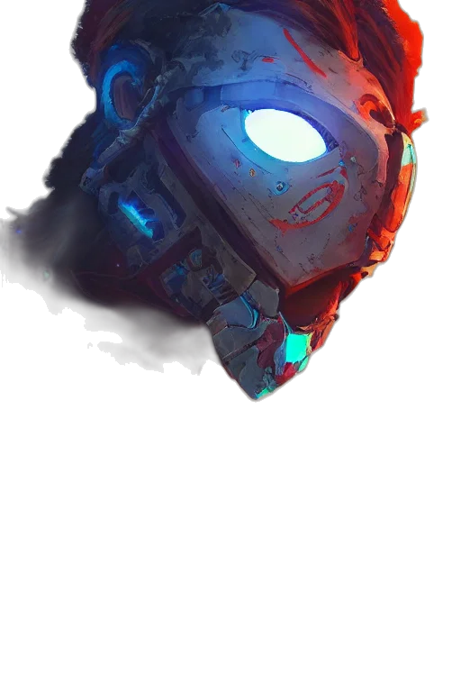robot, weapon, mask, face transparent PNG cut-out
