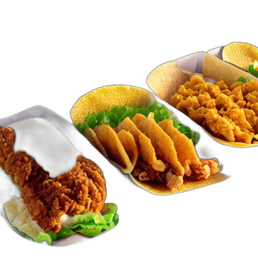 food, hat, photorealistic, 3d render transparent PNG cut-out