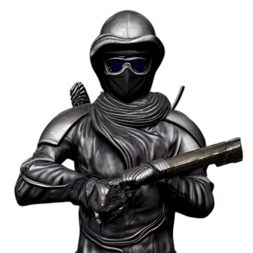 staff, mask, weapon, robot transparent PNG cut-out