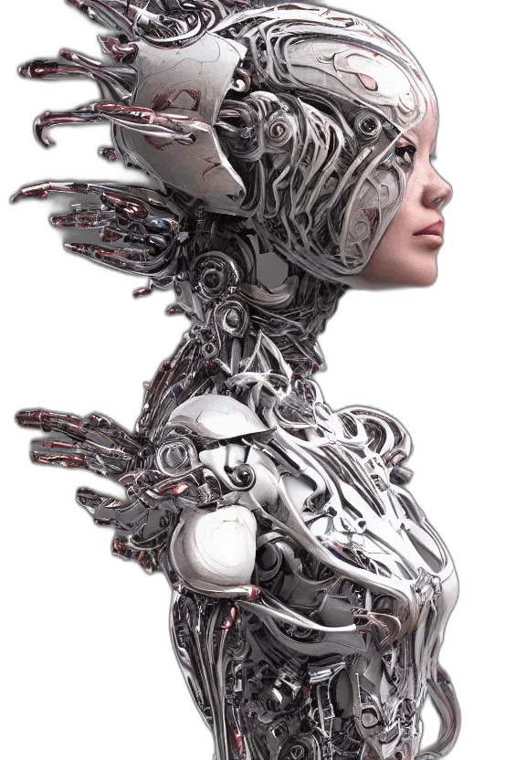robot, dress, cyberpunk, concept art transparent PNG cut-out
