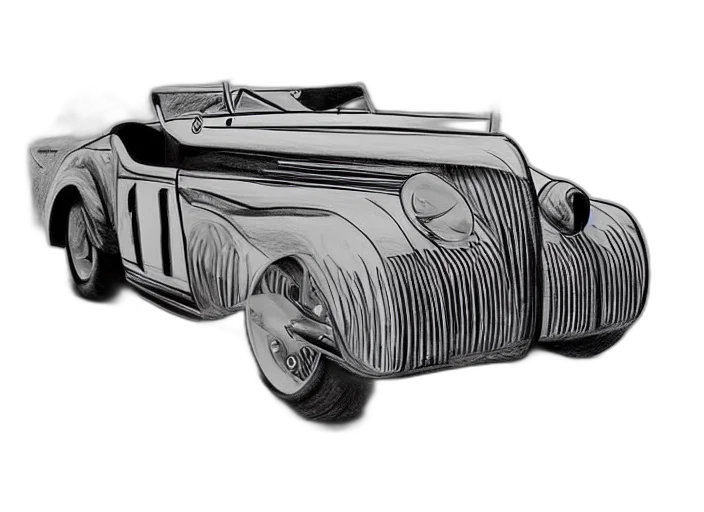 car, pencil sketch, photorealistic, concept art transparent PNG cut-out