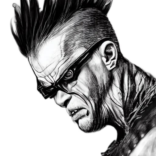 comic book art, concept art, cartoon, cyberpunk transparent PNG cut-out