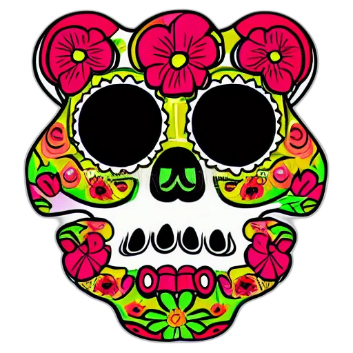mask, flower, pixel art, cartoon transparent PNG cut-out