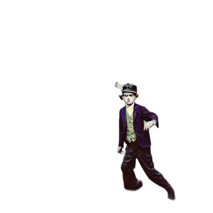 hat, staff, mask, creature transparent PNG cut-out