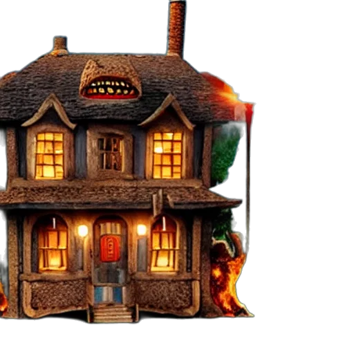 3d render, concept art, fantasy art, fire transparent PNG cut-out