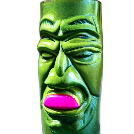 bottle, mask, face, vaporwave transparent PNG cut-out