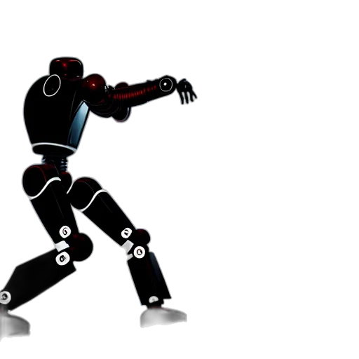 robot, 3d render, concept art, pixel art transparent PNG cut-out