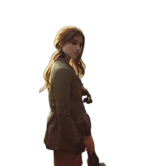 jacket, staff, weapon, dress transparent PNG cut-out