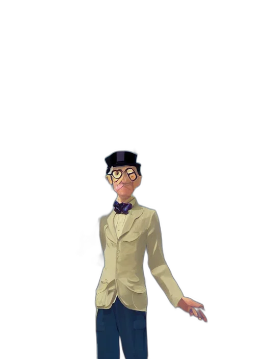staff, jacket, hat, animal transparent PNG cut-out