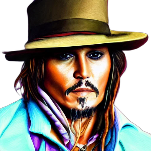 hat, face, photorealistic, comic book art transparent PNG cut-out