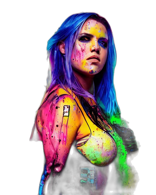 dress, photorealistic, cyberpunk, concept art transparent PNG cut-out