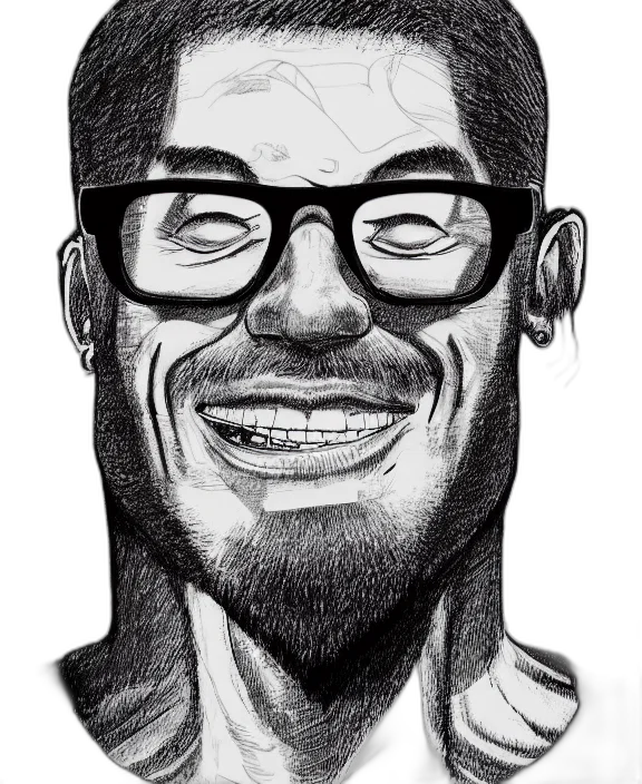 face, staff, cartoon, comic book art transparent PNG cut-out