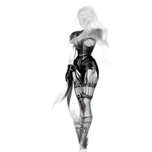 dress, robot, concept art, comic book art transparent PNG cut-out