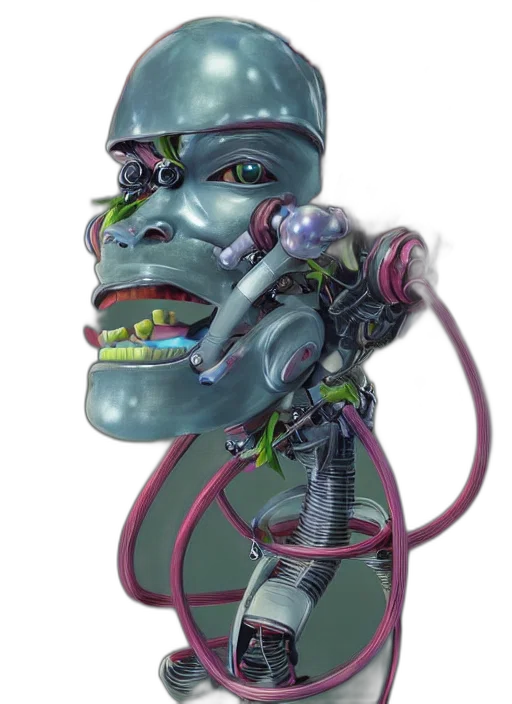 robot, mask, face, staff transparent PNG cut-out