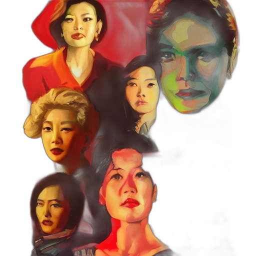 face, staff, photorealistic, oil painting transparent PNG cut-out