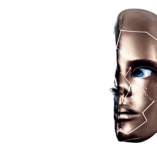 robot, mask, face, 3d render transparent PNG cut-out