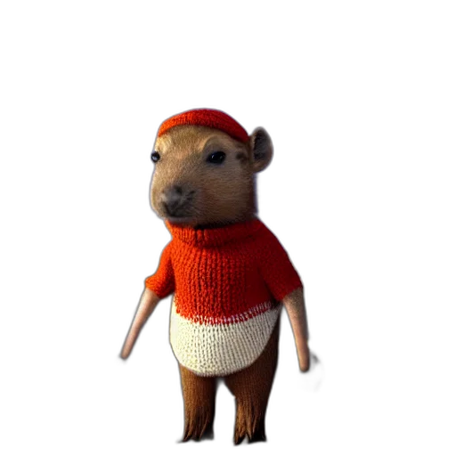 animal, hat, staff, dress transparent PNG cut-out