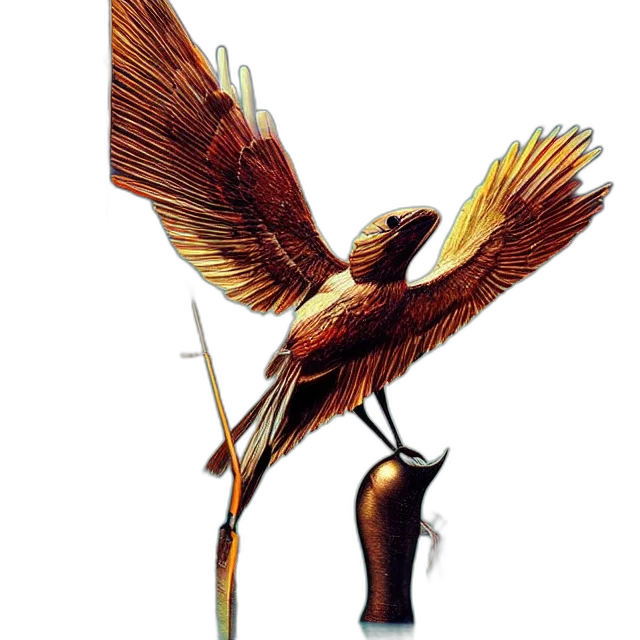 staff, weapon, jewelry, 3d render transparent PNG cut-out
