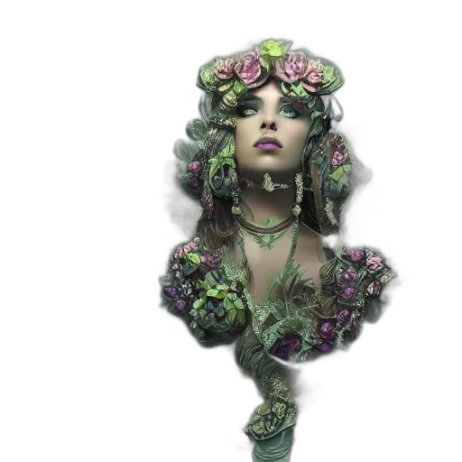 crown, jewelry, flower, dress transparent PNG cut-out