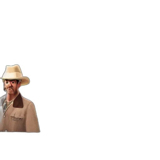 hat, animal, staff, jacket transparent PNG cut-out