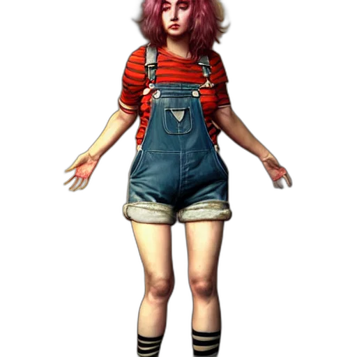dress, creature, staff, face transparent PNG cut-out
