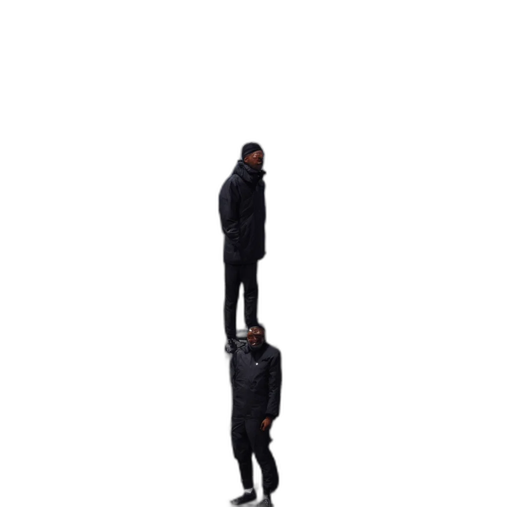 jacket, staff, umbrella, creature transparent PNG cut-out