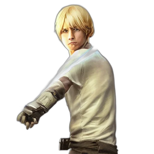 staff, weapon, face, jacket transparent PNG cut-out