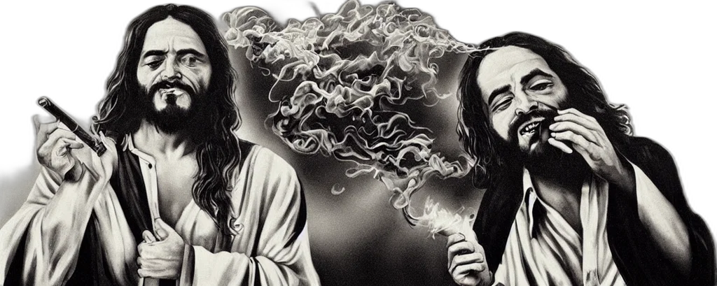 hair, photorealistic, fire, jesus transparent PNG cut-out