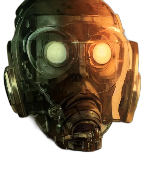 mask, robot, face, weapon transparent PNG cut-out