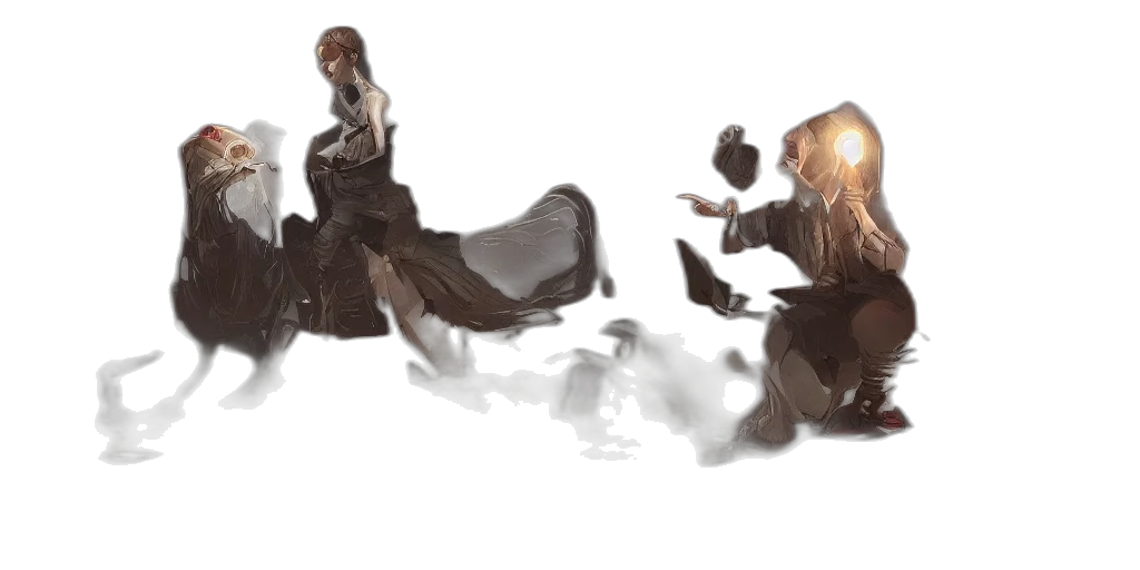 concept art, fantasy art, comic book art, pixel art transparent PNG cut-out