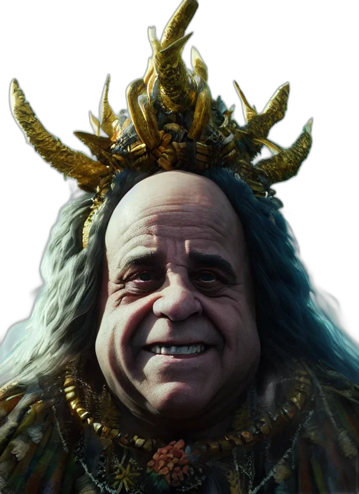 crown, face, mask, creature transparent PNG cut-out