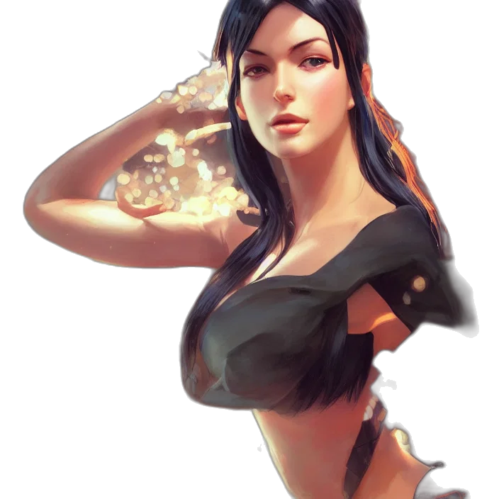 dress, fantasy art, concept art, comic book art transparent PNG cut-out