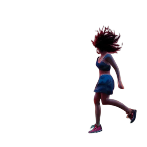 hair, dress, creature, 3d render transparent PNG cut-out