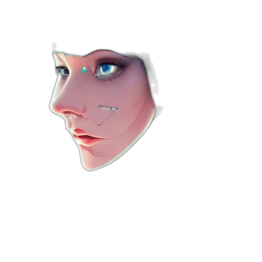 face, mask, robot, creature transparent PNG cut-out