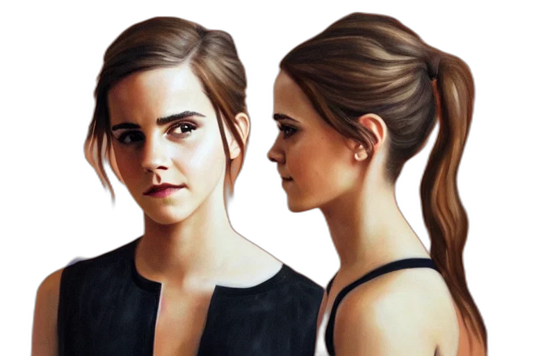 face, photorealistic, concept art, cartoon transparent PNG cut-out