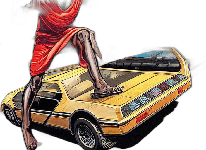 car, concept art, comic book art, african transparent PNG cut-out