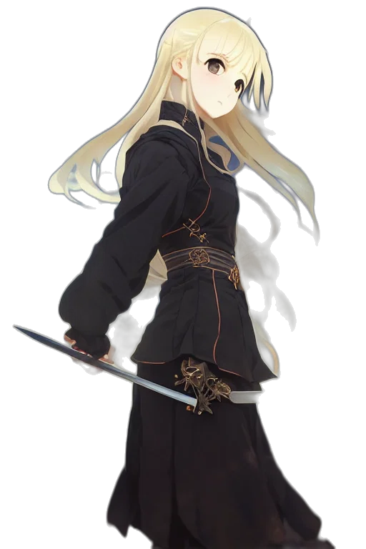 sword, staff, weapon, dress transparent PNG cut-out