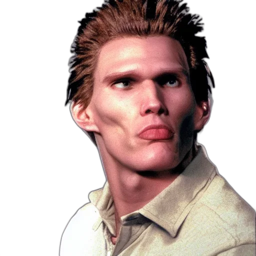 face, hair, staff, jacket transparent PNG cut-out