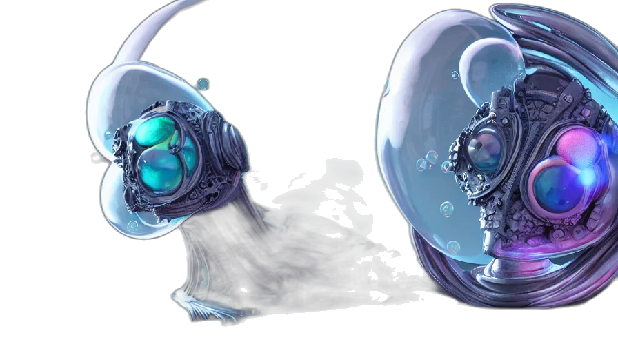 mask, concept art, fantasy art, 3d render transparent PNG cut-out