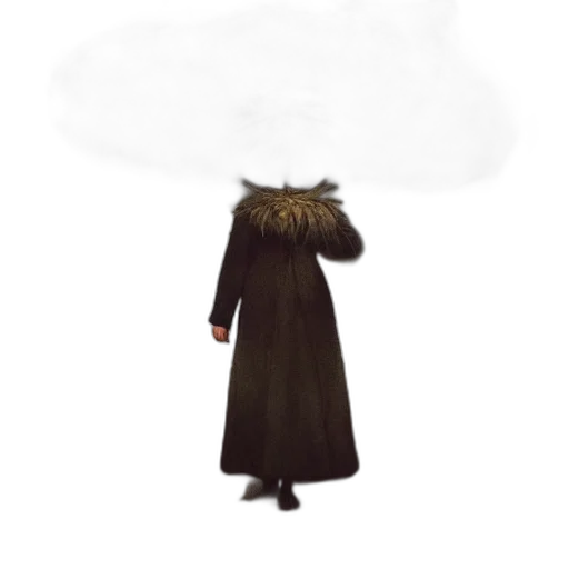 hat, jacket, umbrella, staff transparent PNG cut-out