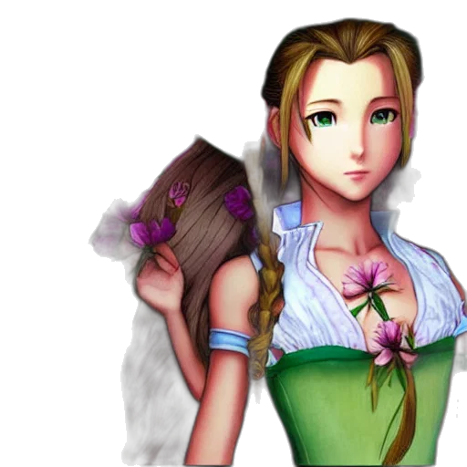 dress, face, staff, fantasy art transparent PNG cut-out