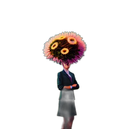 staff, flower, mask, umbrella transparent PNG cut-out