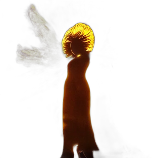 creature, staff, hair, mask transparent PNG cut-out