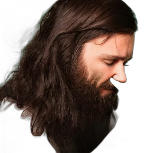 hair, face, animal, photorealistic transparent PNG cut-out